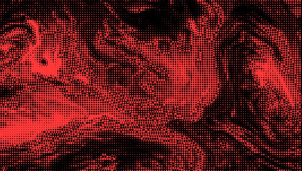 Sparkling brand graphic — Red